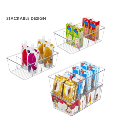 Clear Plastic Storage Bins for Pantry