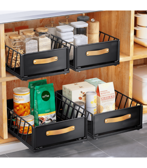 Pull out Cabinet Organizer Fixed with Adhesive