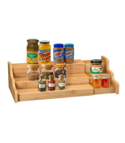 3 Tier Bamboo Expandable Display Shelf
