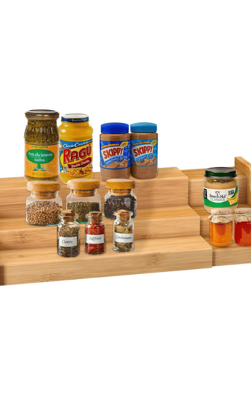 3 Tier Bamboo Expandable Display Shelf