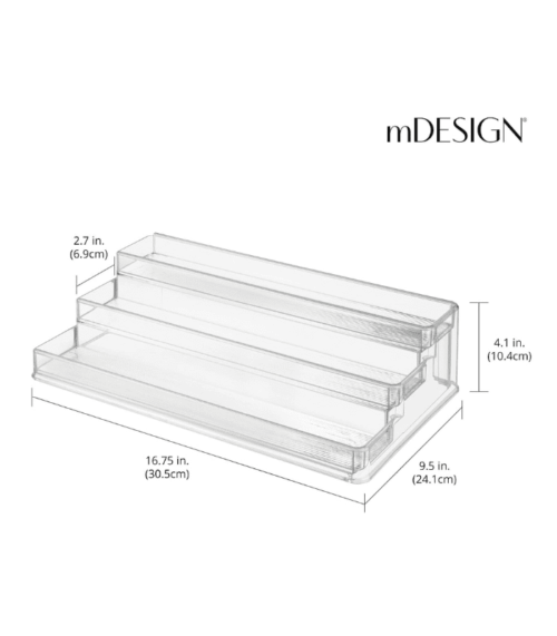 Plastic Shelf Spice Rack Organizer