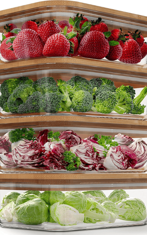Glass Food Storage Containers with Bamboo Lids