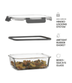 6-Piece Superior Glass Food Containers Set