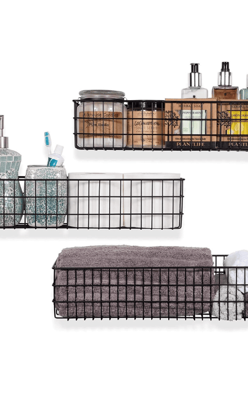Wall Mounted Metal Wire Baskets