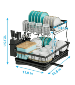 2 Tier Dish Rack for Kitchen Counter