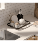 Dish Drainer for Sink with Cutlery Holder