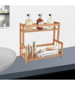 2 Tier Bamboo Spice Rack Organizer