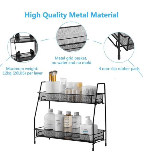 Exrp Multi-Purpose Countertop Organizer for Kitchen & Bathroom