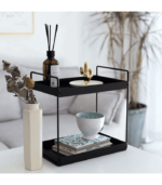 2-Tier Standing Countertop Metal Storage Rack