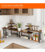 3 Tier Countertop Organizer Corner Shelf