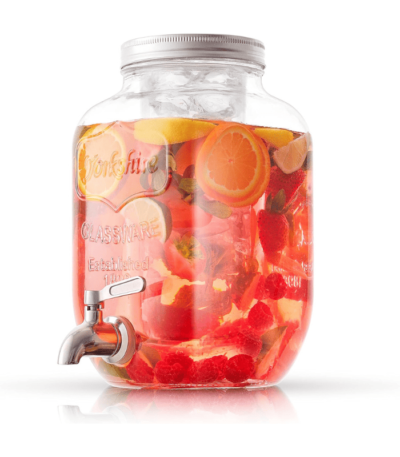 Glass Beverage Dispenser with Spigot