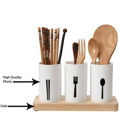 Plastic Self Draining Cutlery Holder Stand