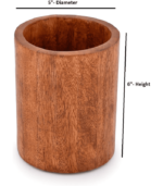 Natural Mango Utensil Holder for Countertop