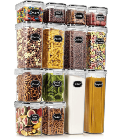 Plastic Dry Food Containers with Lids