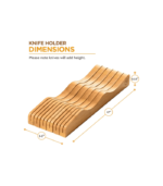 Bamboo Wood Drawer Knife Organizer