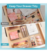 15 PCS Clear Plastic Drawer Organizer Set