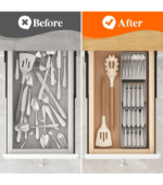 Narrow Silverware Tray for Kitchen Drawers