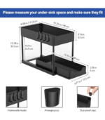 Under Sink Organizers with Pull Out Sliding Drawer