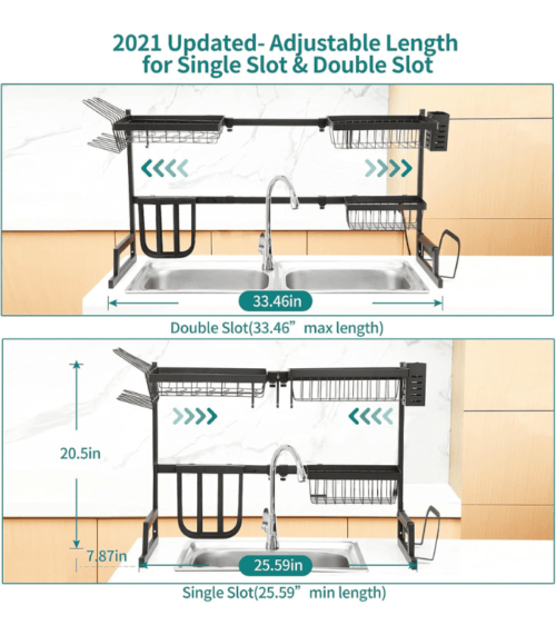 Dish Drying Rack Over Sink Adjustable