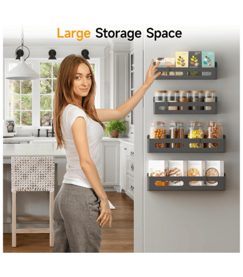 4 Pack Magnetic Spice Rack Organizer