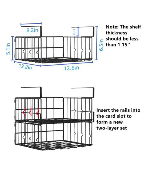 Hanging Wire Basket Shelves