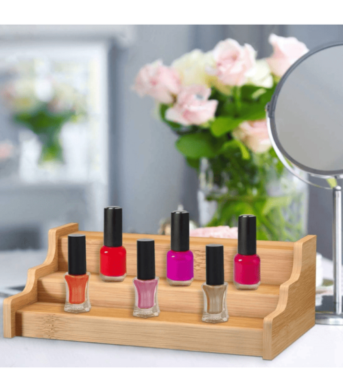 3 Tier Bamboo Expandable Display Shelf