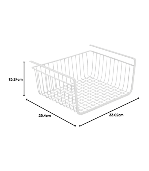 Metal Under Shelf Hanging Storage Bin