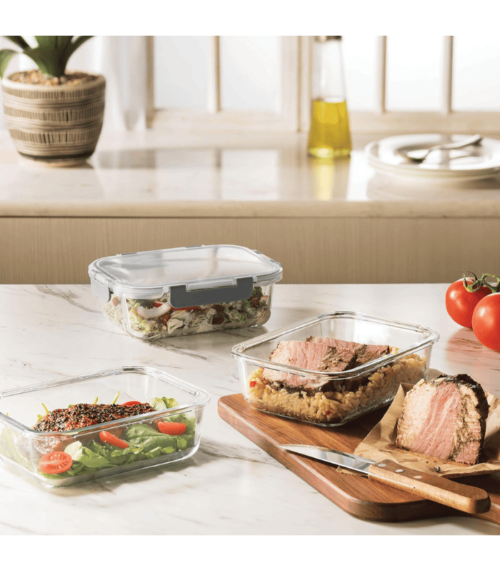 6-Piece Superior Glass Food Containers Set