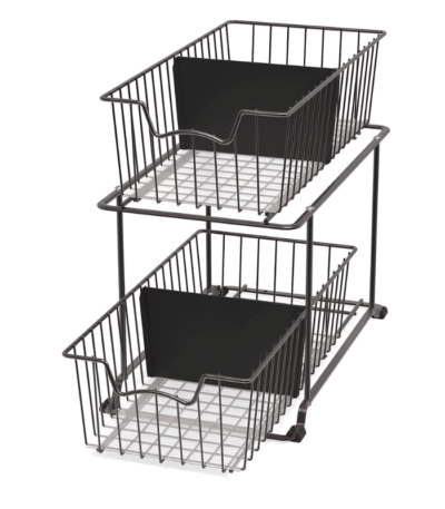 2 Tier Cabinet Wire Basket Drawer Organizer