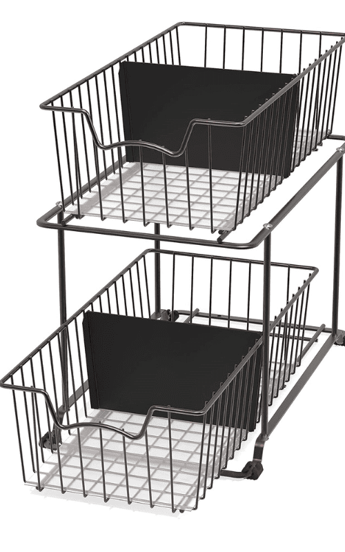 2 Tier Cabinet Wire Basket Drawer Organizer
