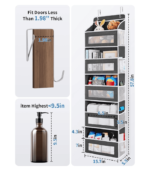 Door Organizer with 5 Large Capacity Pockets