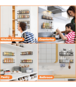 Spice Rack wall mounted 4 Pack