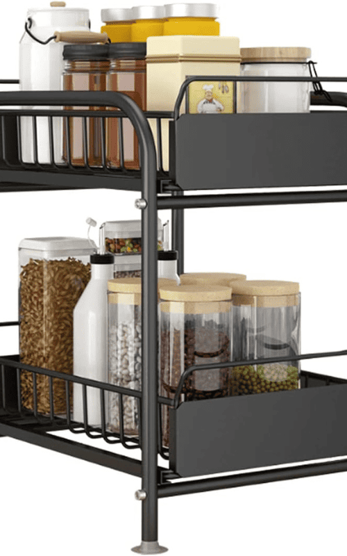 Counter Shelf with Sliding Baskets Drawers