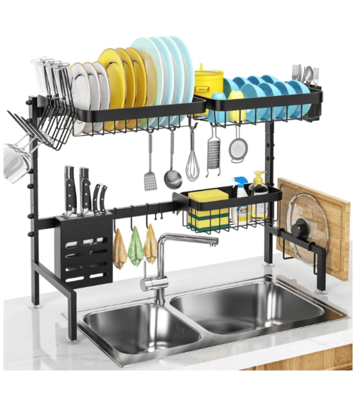 Dish Drainer with Cutting Board Holder