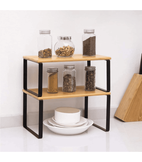 Stackable & Expandable Cabinet Shelf