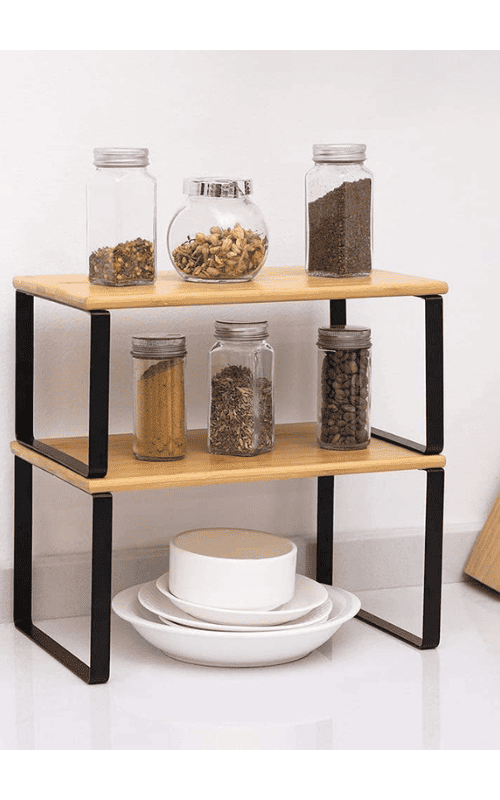 Stackable & Expandable Cabinet Shelf