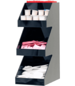Mind Reader 3-Tier Acrylic Coffee & Tea Condiment Organizer (Black)