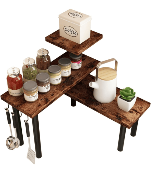 3 Tier Countertop Organizer Corner Shelf