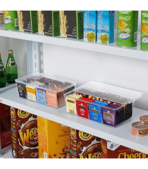 Plastic Stackable Tea Bag Organizer for Counter