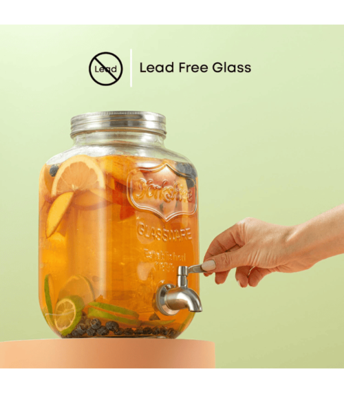 Glass Beverage Dispenser with Spigot