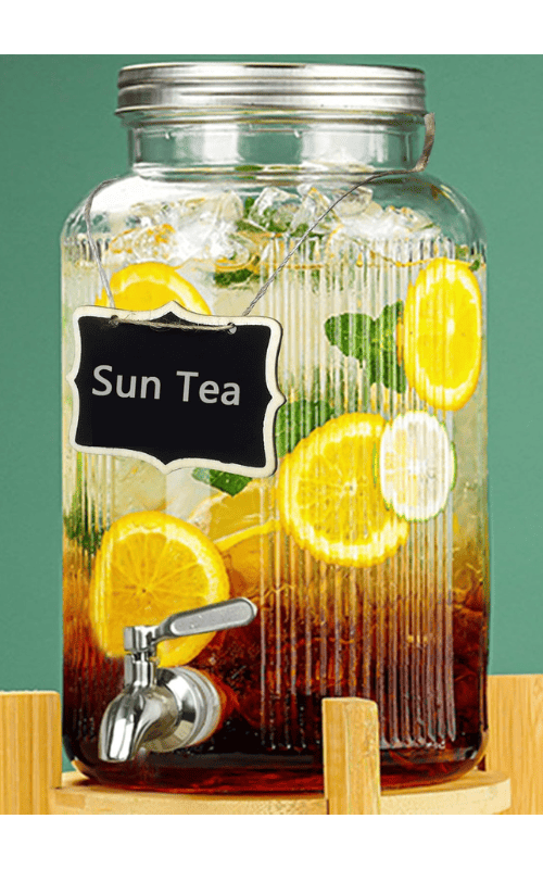 1.5 gallon Glass Ice Beverage Drink Dispenser