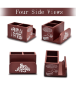 Wood Cutlery Holder with Napkin Rack