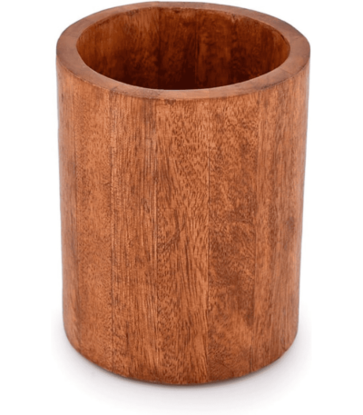Natural Mango Utensil Holder for Countertop