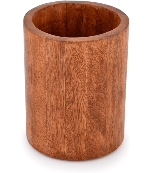 Natural Mango Utensil Holder for Countertop