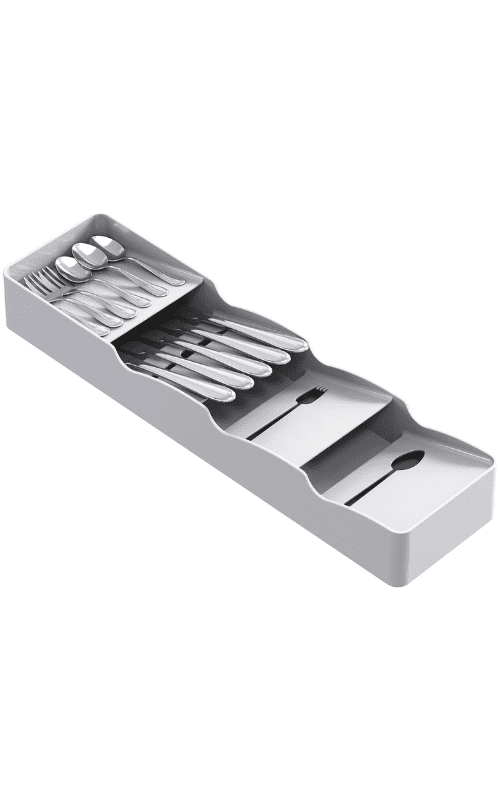 Narrow Silverware Tray for Kitchen Drawers