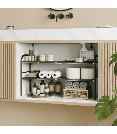 2 Tier Expandable Under Cabinet Organizer Shelf