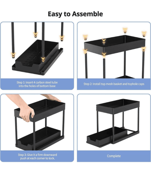 2 Tier Under Sink Organizer for Kitchen