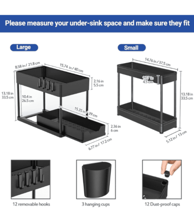 3 Pack Under Sink Organizer