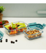 2 Pcs Glass Airtight Food Storage Container