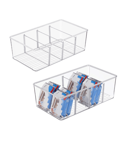Clear Plastic Storage Bins for Pantry